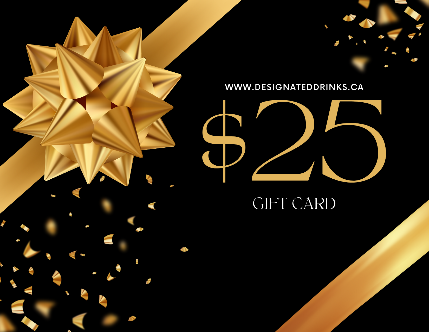 Designated Drinks $25 digital gift card