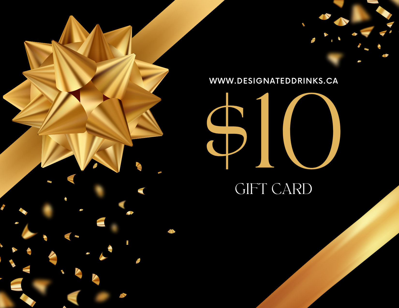 Designated Drinks $25 digital gift card – alternate design