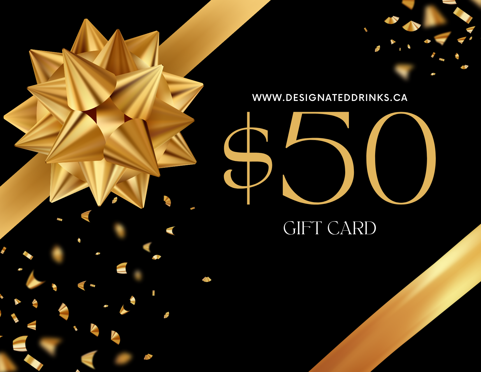 Designated Drinks $50 digital gift card