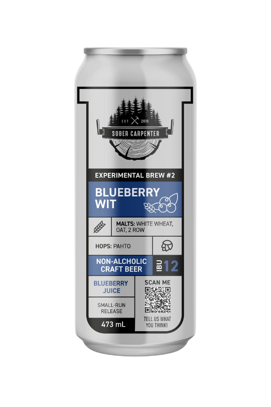 Sober Carpenter Blueberry Wit non-alcoholic beer can