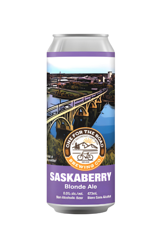 One For The Road Saskaberry non-alcoholic blonde ale can