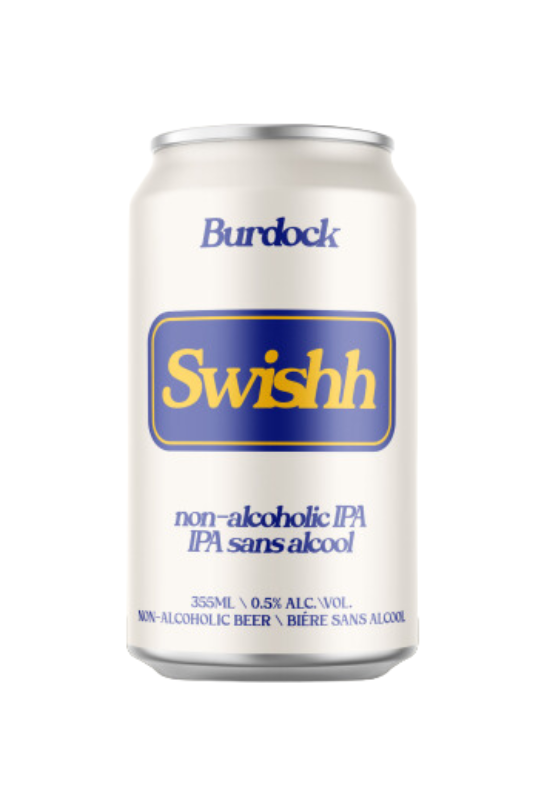 Burdock Swishh non-alcoholic IPA can