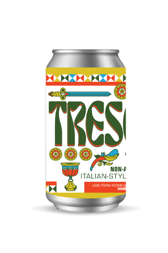 Harmon's Tresette non-alcoholic Italian-style pilsner can