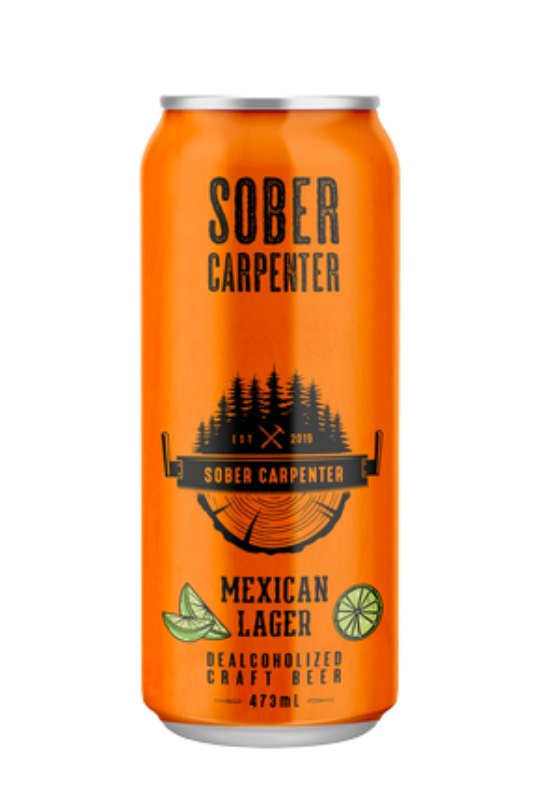 Sober Carpenter Mexican non-alcoholic lager can