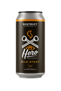 District Hero non-alcoholic milk stout can