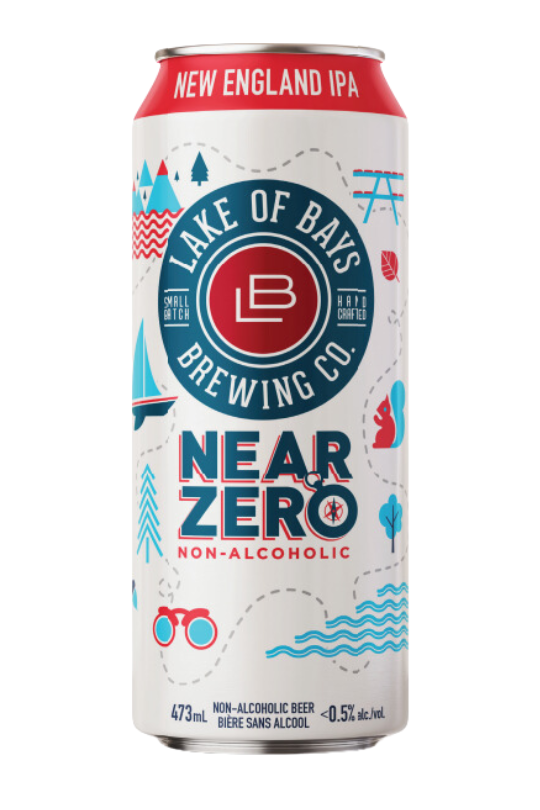 Lake of Bays Near Zero New England non-alcoholic IPA can