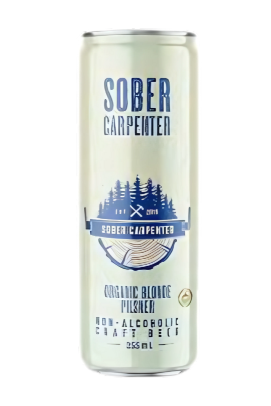 Sober Carpenter Organic Blonde non-alcoholic pilsner can