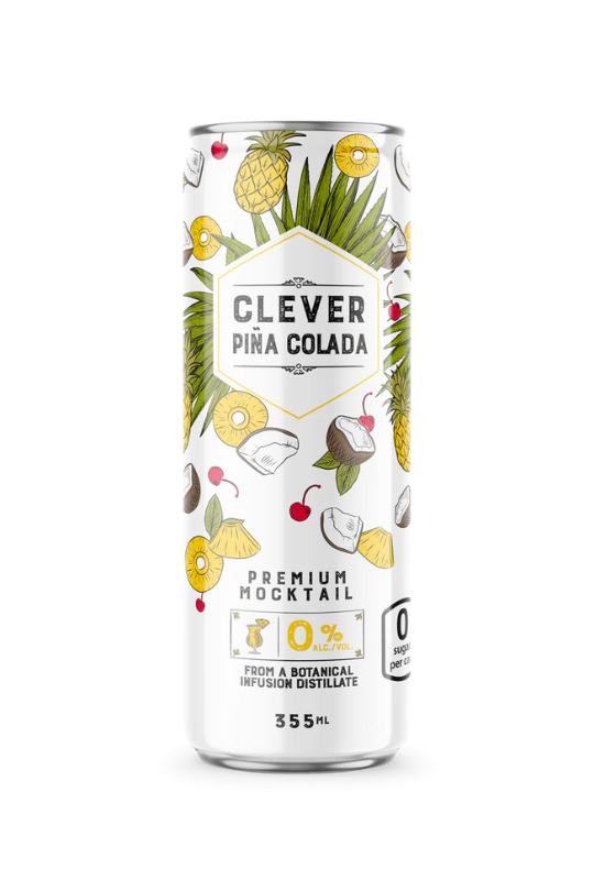 Clever non-alcoholic piña colada can