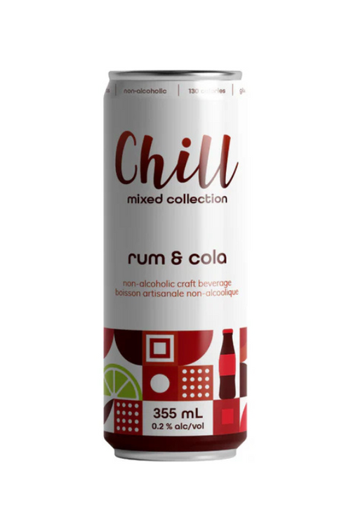 Chill Street non-alcoholic rum and cola can