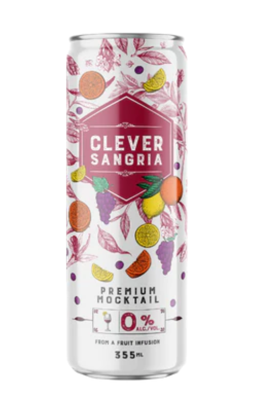 Clever non-alcoholic red sangria can