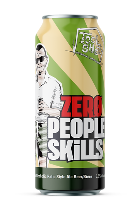 Tool Shed Zero People Skills non-alcoholic beer can