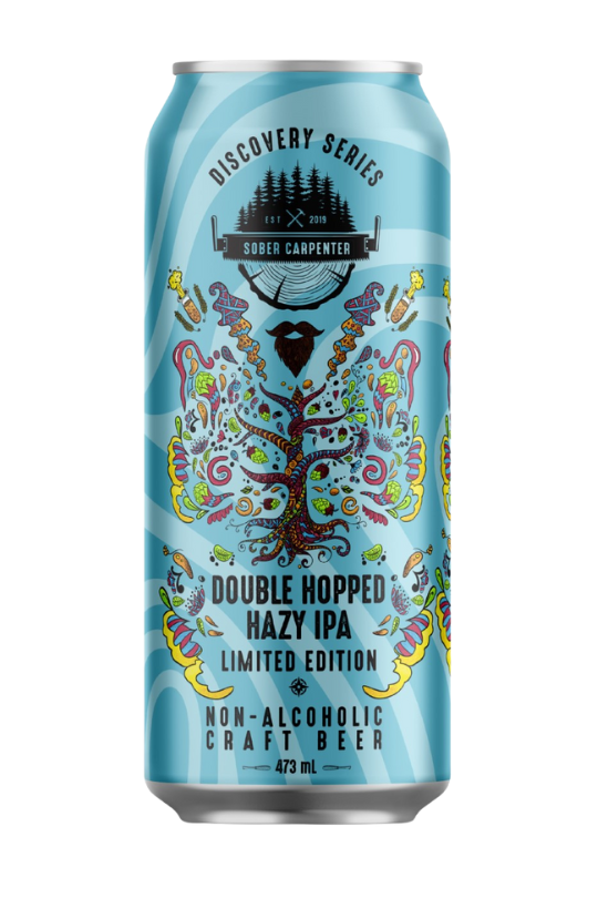 Sober Carpenter Double Hopped Hazy IPA non-alcoholic beer can